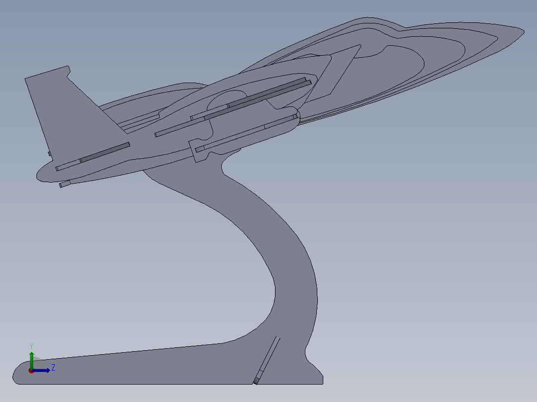 SOLIDWORKS F15桌面摆饰左视图