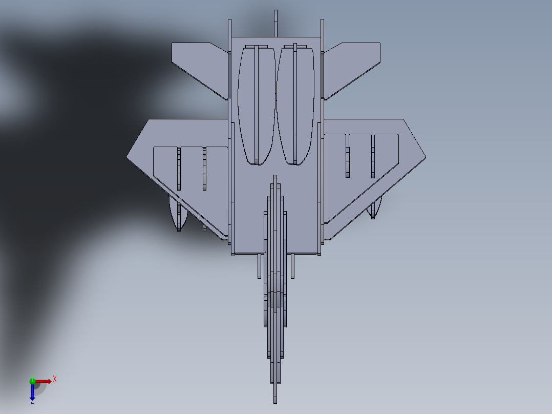 SOLIDWORKS F15桌面摆饰俯视图