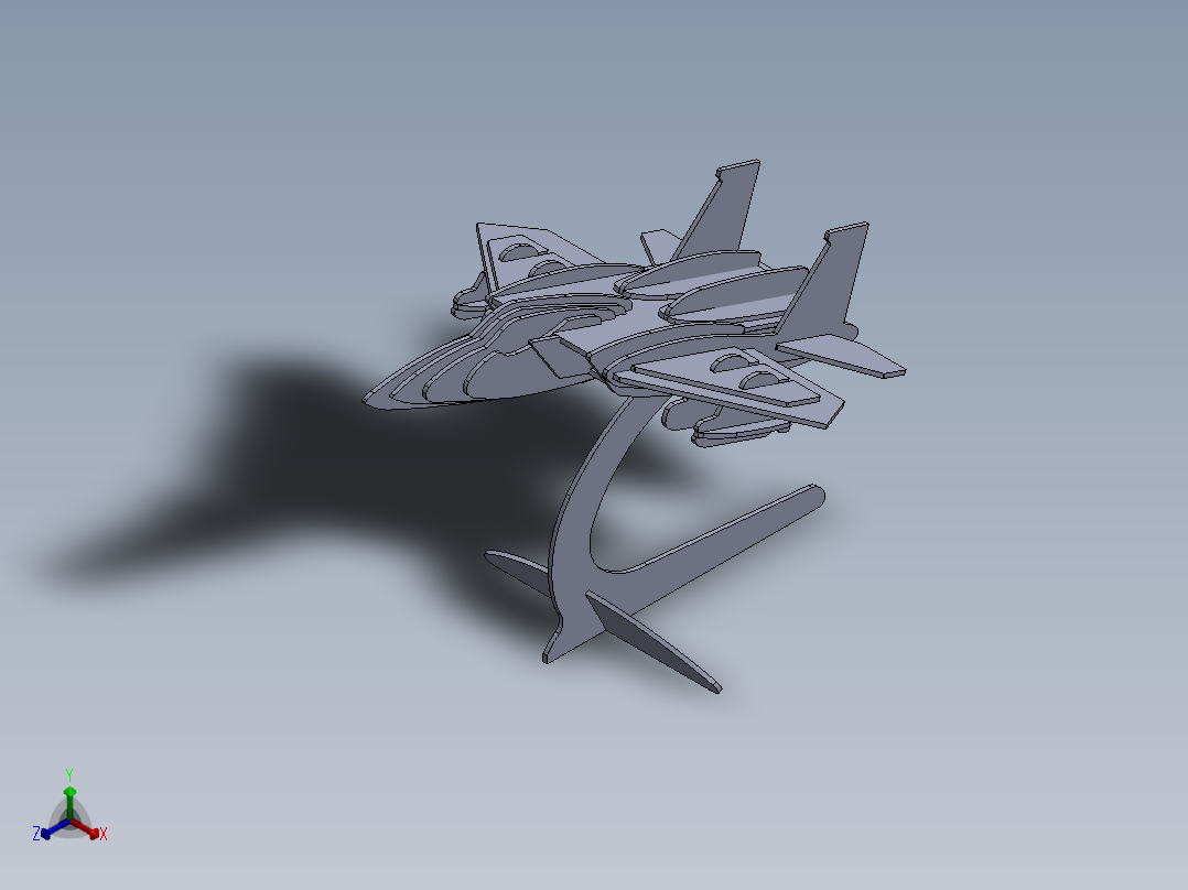 SOLIDWORKS F15桌面摆饰正等轴测图