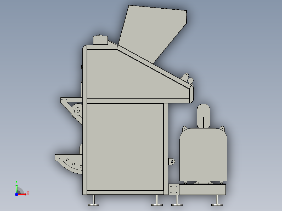 熔喷无纺布卷料机前视图