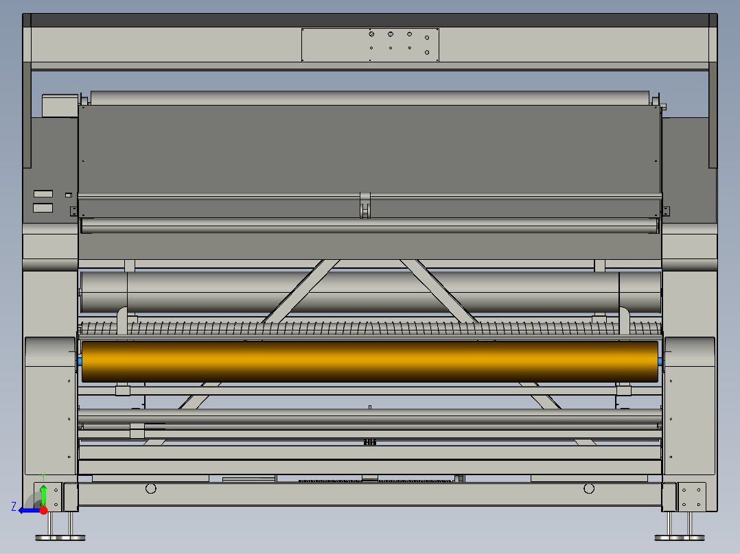 熔喷无纺布卷料机右视图