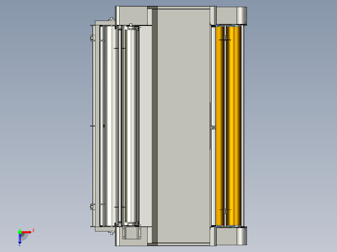 熔喷无纺布卷料机俯视图