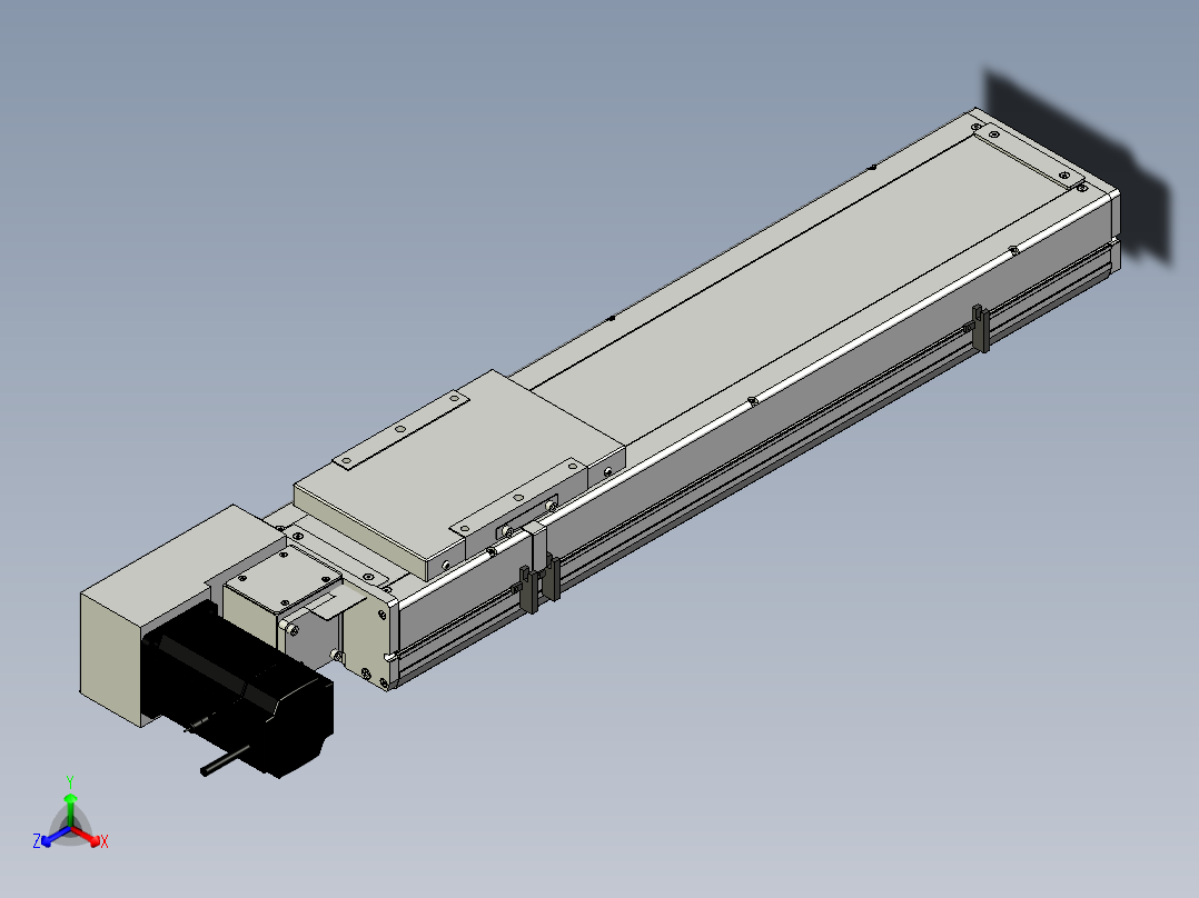 Toyo东佑达直线模组-ECB17-500-L-M75主视图