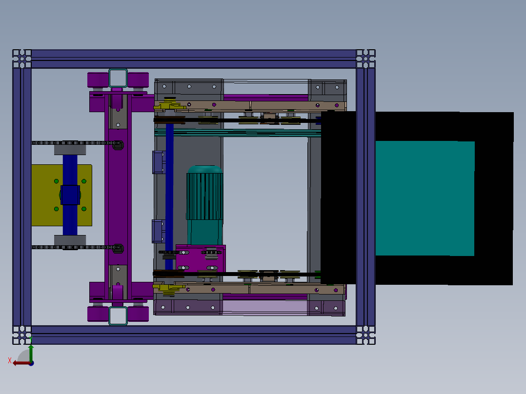 气压升降机后视图