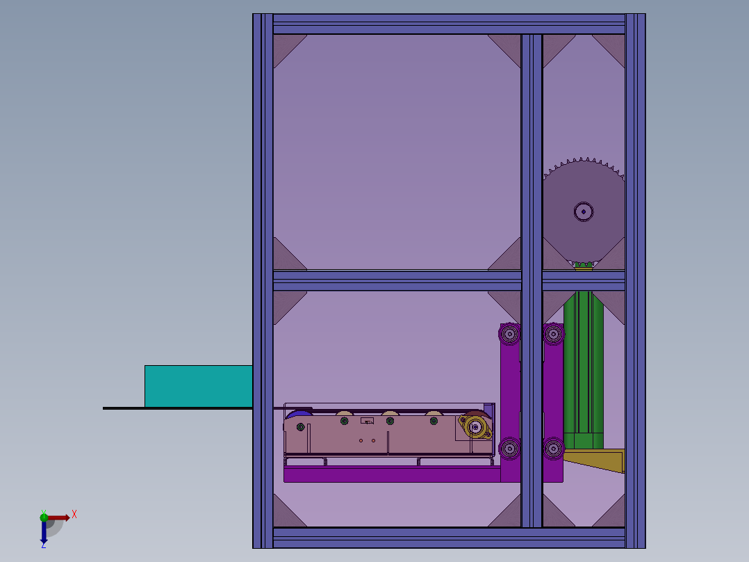 气压升降机俯视图