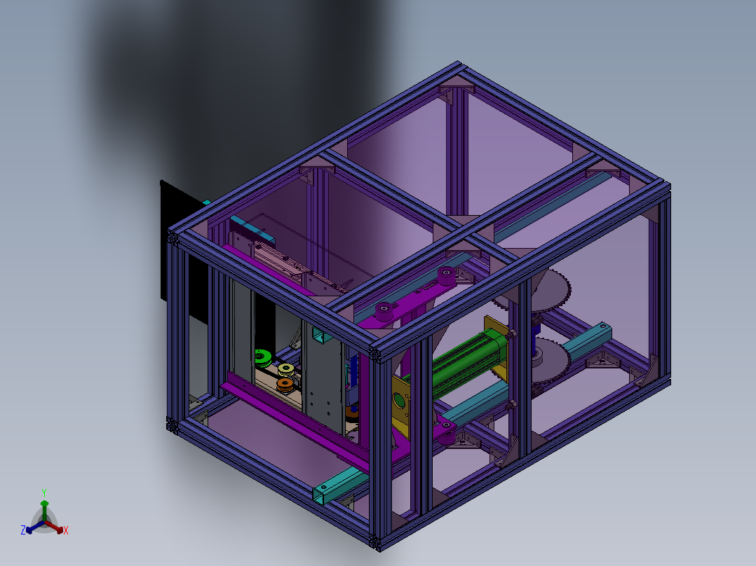 气压升降机正等轴测图