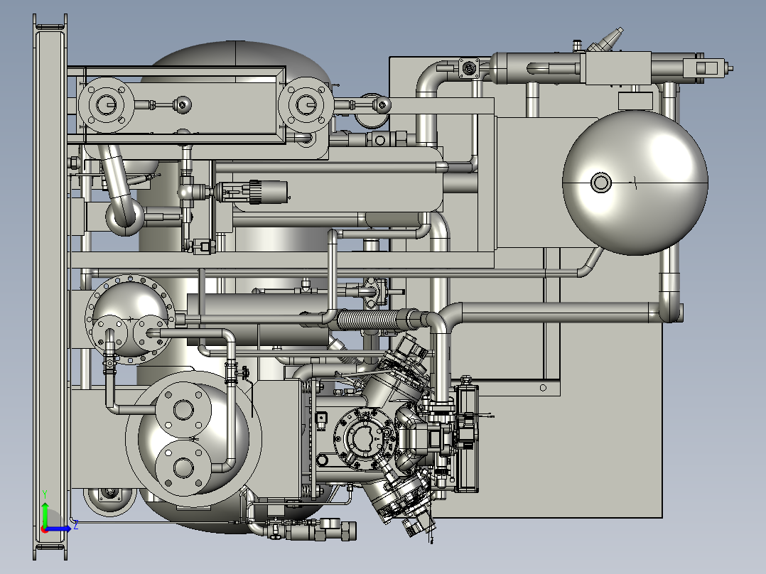 -70℃出水 25kW制冷机组左视图