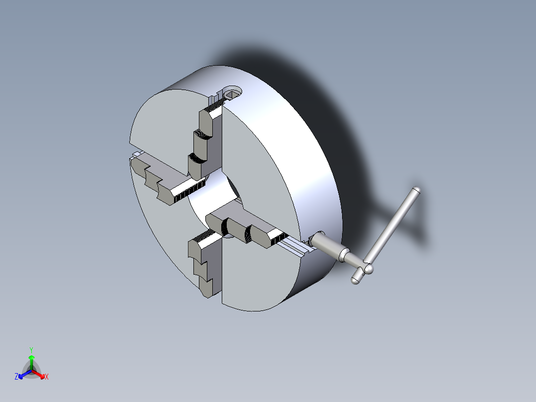 B6_四卡爪卡盘装置