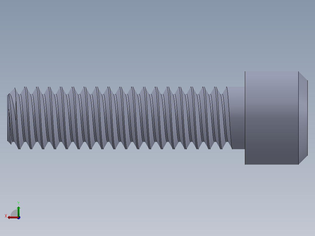 粗螺纹 SHCS 螺钉-SHCS 8-32.x0.625后视图