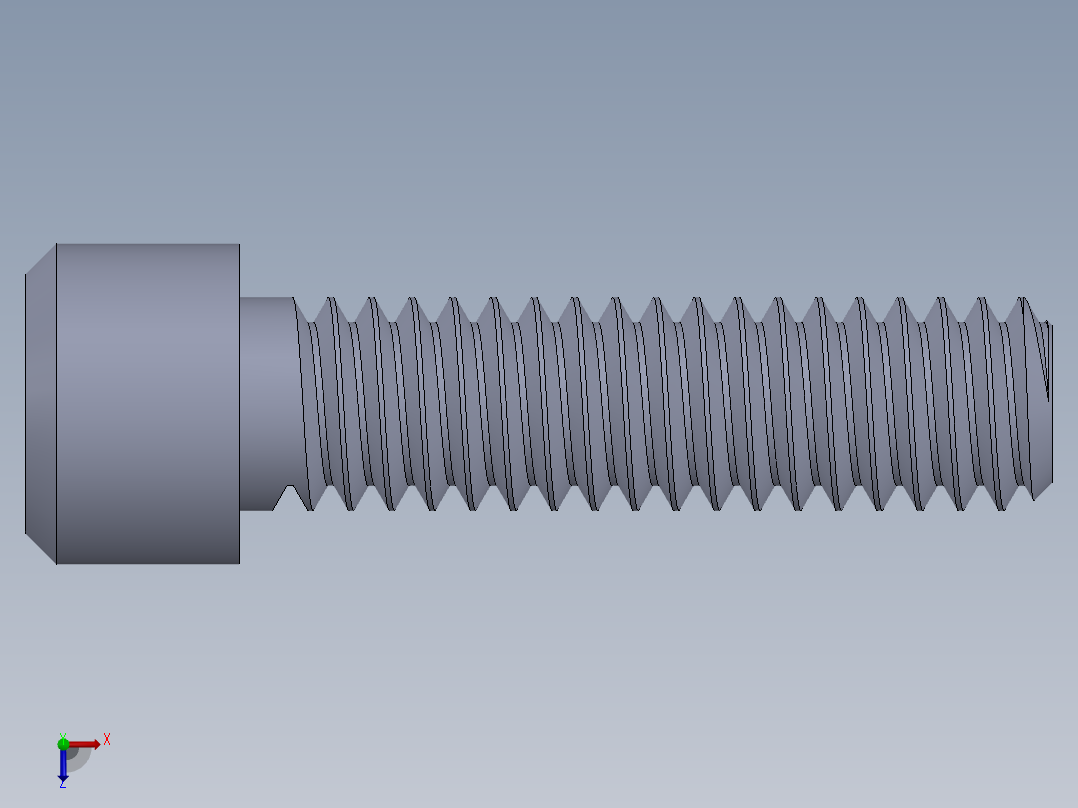 粗螺纹 SHCS 螺钉-SHCS 8-32.x0.625俯视图