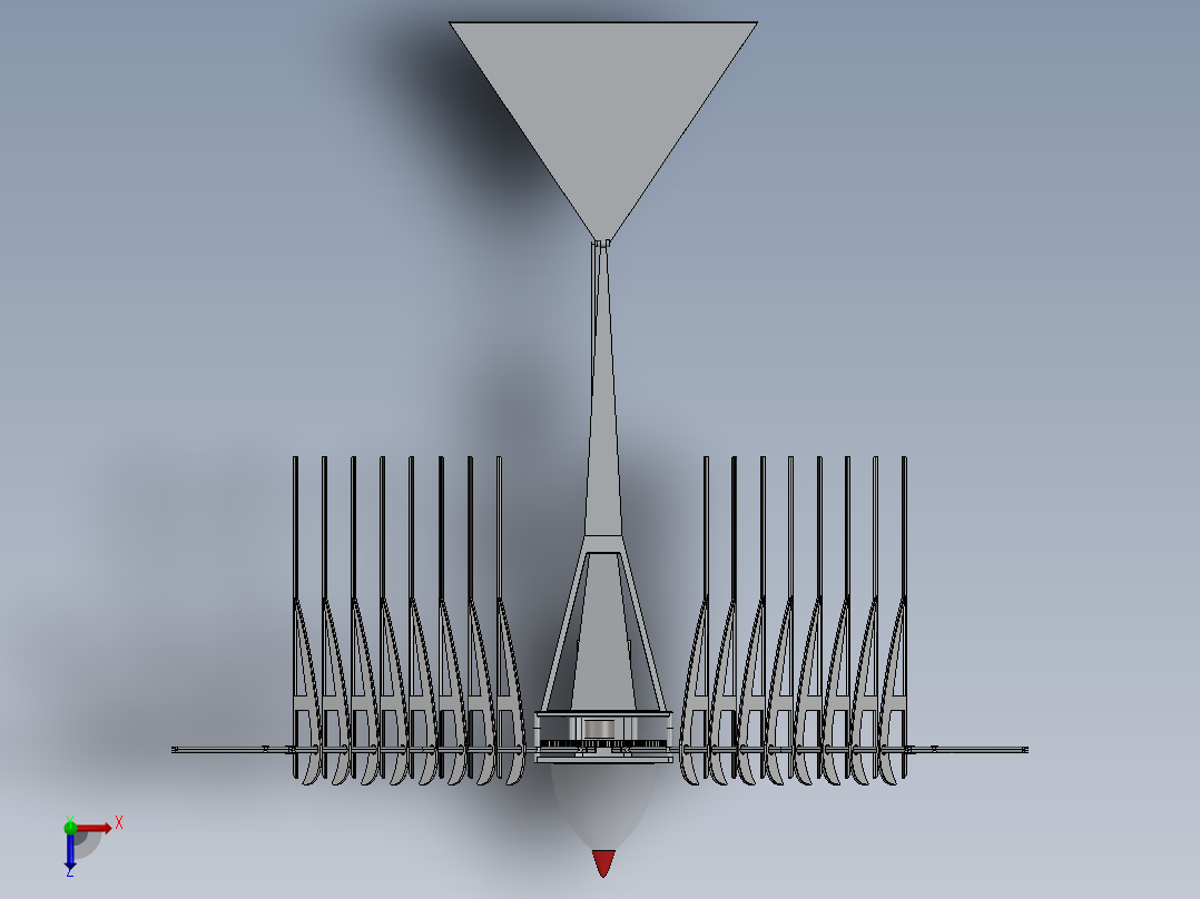 扑翼鸟扑翼机构俯视图