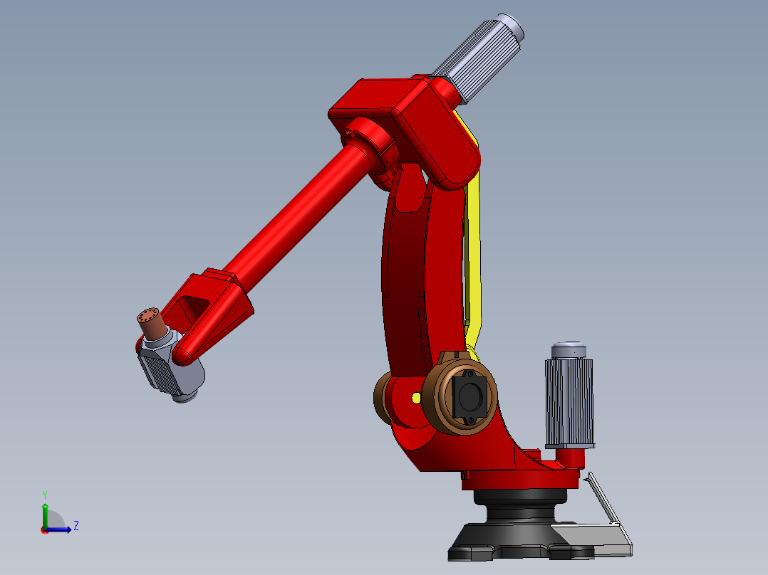 6 axis robot左视图