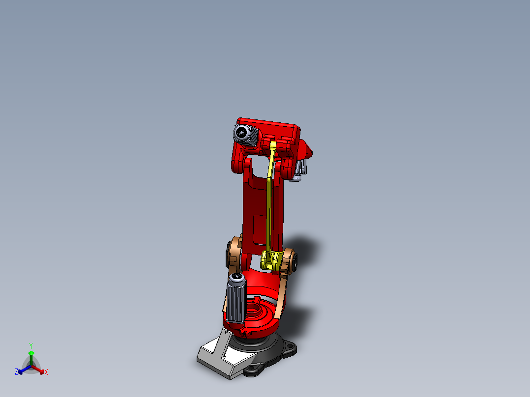 6 axis robot正等轴测图