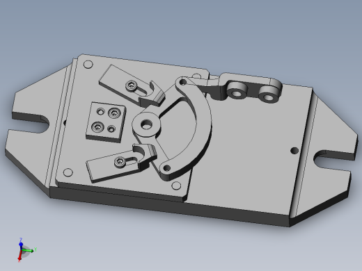 转速器盘铣φ10孔上端面三维图设计
