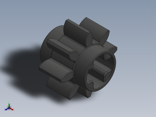 3647 Old Dark Grey Technic Gear 8 Tooth.SLDPRT