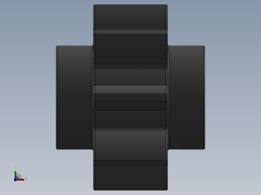 3647 Old Dark Grey Technic Gear 8 Tooth.SLDPRT前视缩略图