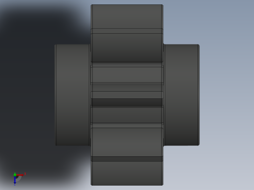 3647 Old Dark Grey Technic Gear 8 Tooth.SLDPRT俯视缩略图