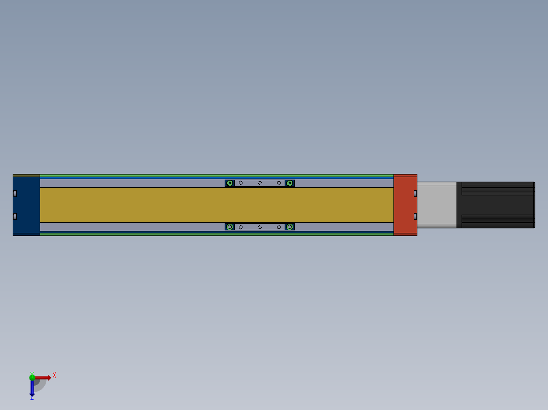滑台模组RXS80-L350N俯视图