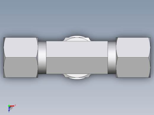 卡套式工业通用硬管接头EO_Adjustable_locknut_branch_tee_TEE08LMCF俯视缩略图