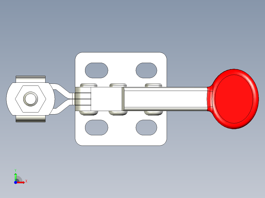 水平式夾鉗SSP(C)-3D多系列多零件图纸模型前视图