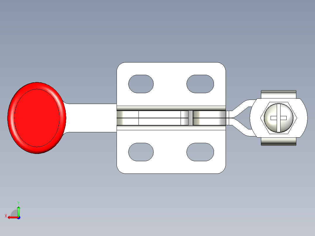 水平式夾鉗SSP(C)-3D多系列多零件图纸模型后视图