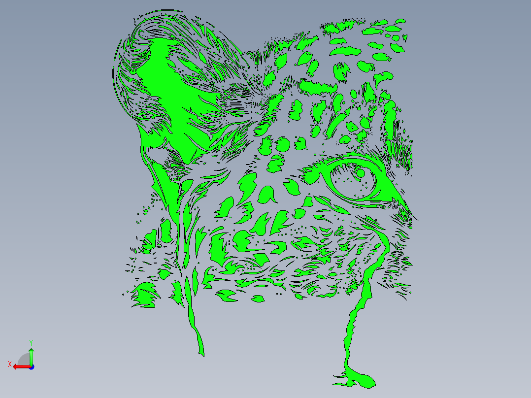 猎豹图案后视图