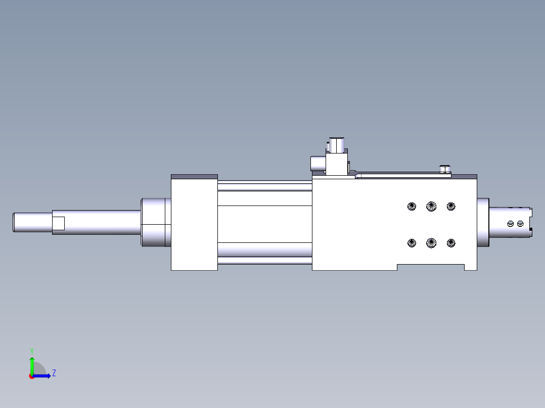 德克斯TUNKERS气缸数模SZK_40_1_Z_A00_TUENKERS左视图
