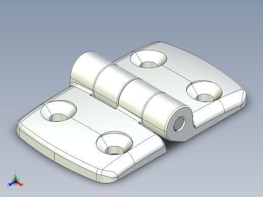 型材-KJN 40-50 COMBI HINGE 095K4050F00正等轴测缩略图