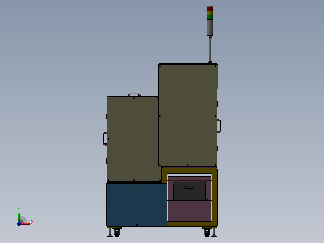 全自动化盖子铆合机设备前视图