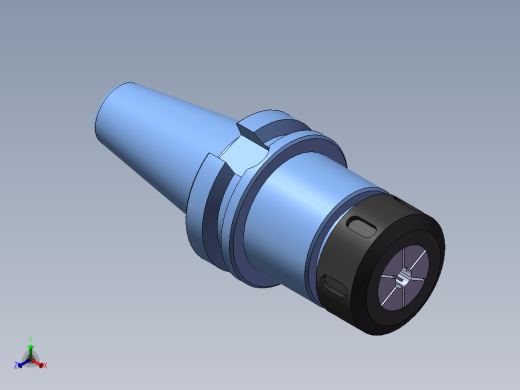 弹簧卡刀柄BT40-ER32三维模型正等轴测缩略图