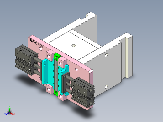 TEA-笔记本CNC工装夹具三维模型CNC1-0317