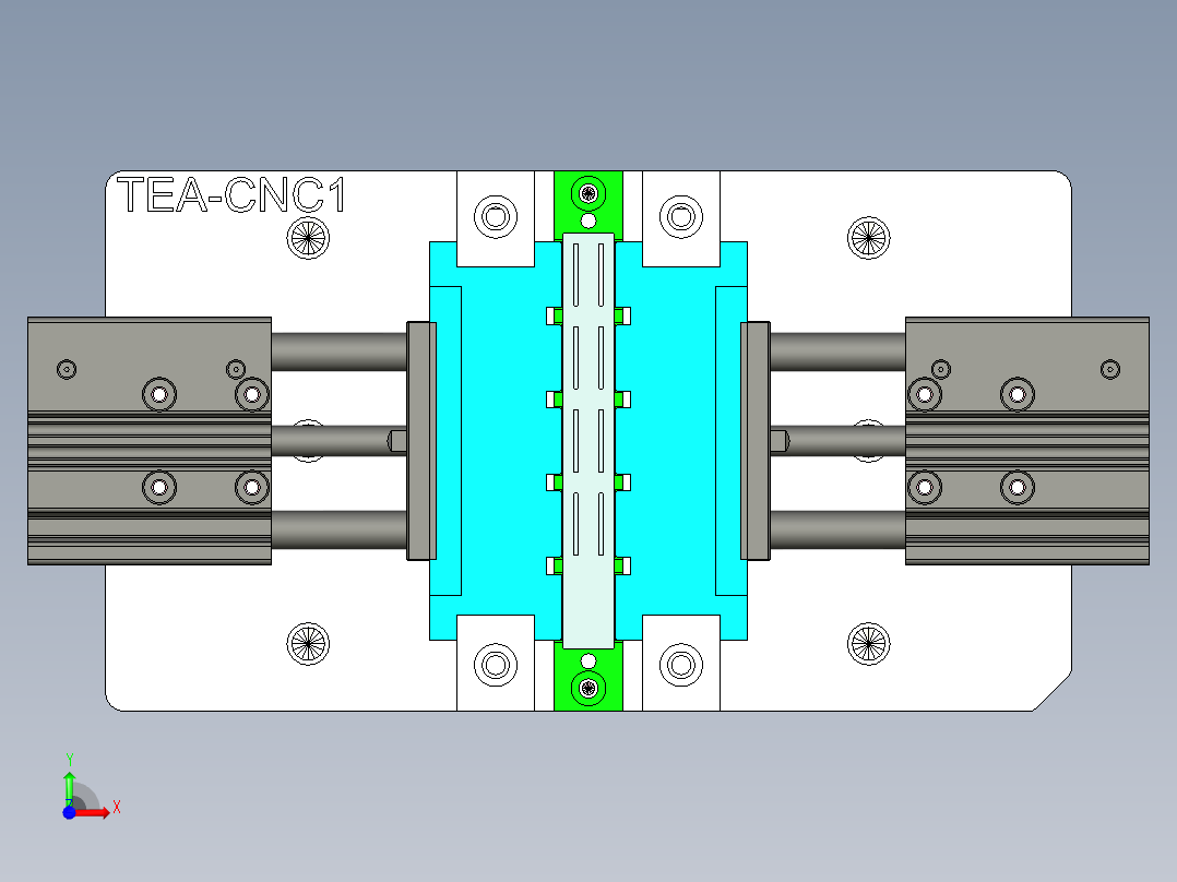 TEA-笔记本CNC工装夹具三维模型CNC1-0317前视图