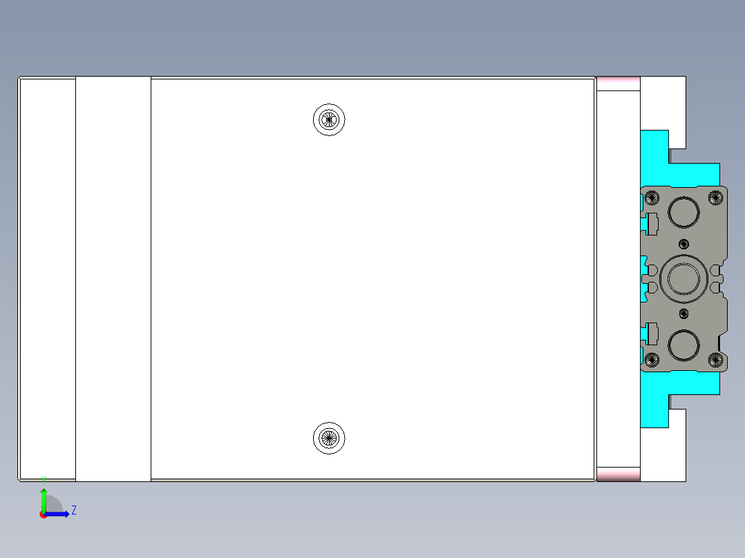 TEA-笔记本CNC工装夹具三维模型CNC1-0317左视图