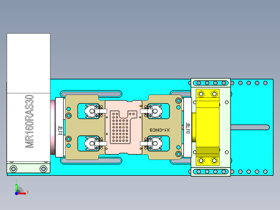 X1-CNC3笔记本CNC工装夹具三维模型-1202前视图