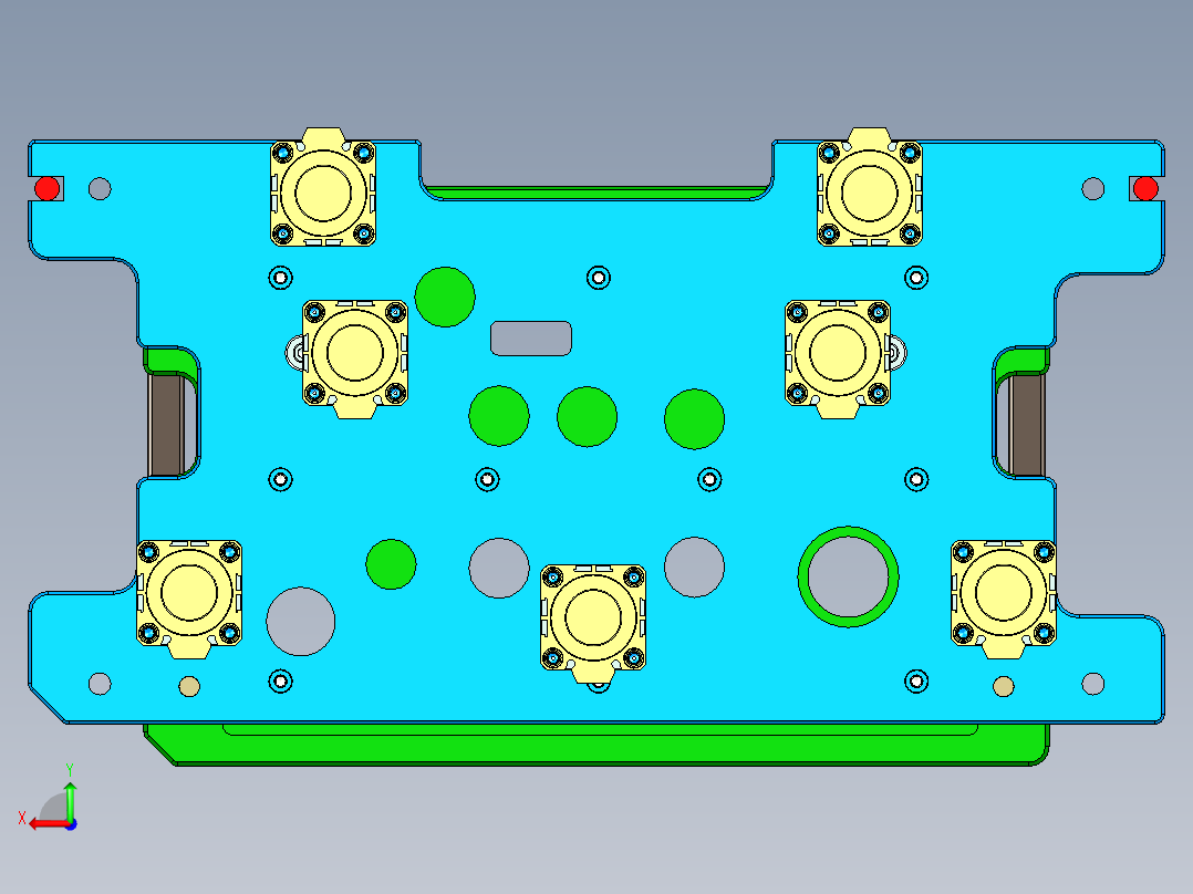 UX7602-C-笔记本CNC工装夹具三维模型CNC6攻牙-210721后视图