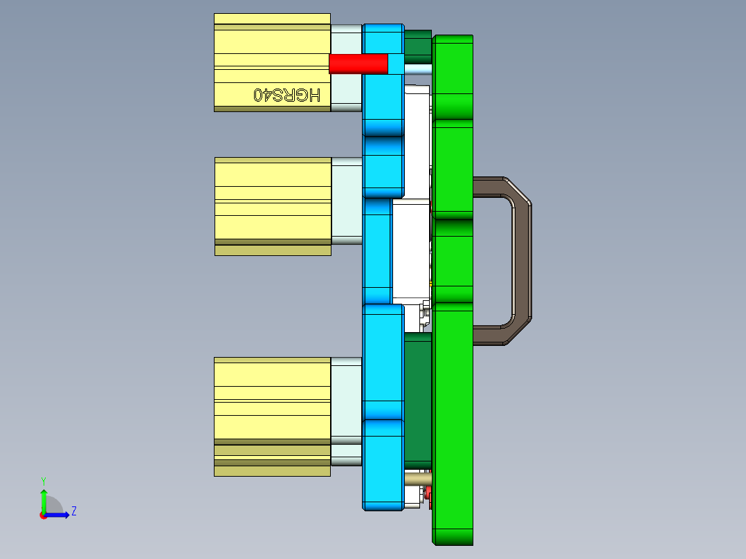 UX7602-C-笔记本CNC工装夹具三维模型CNC6攻牙-210721左视图