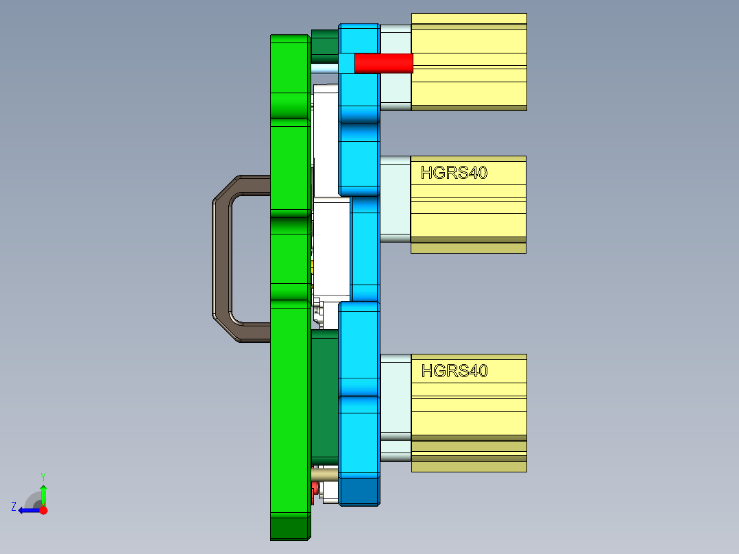 UX7602-C-笔记本CNC工装夹具三维模型CNC6攻牙-210721右视图
