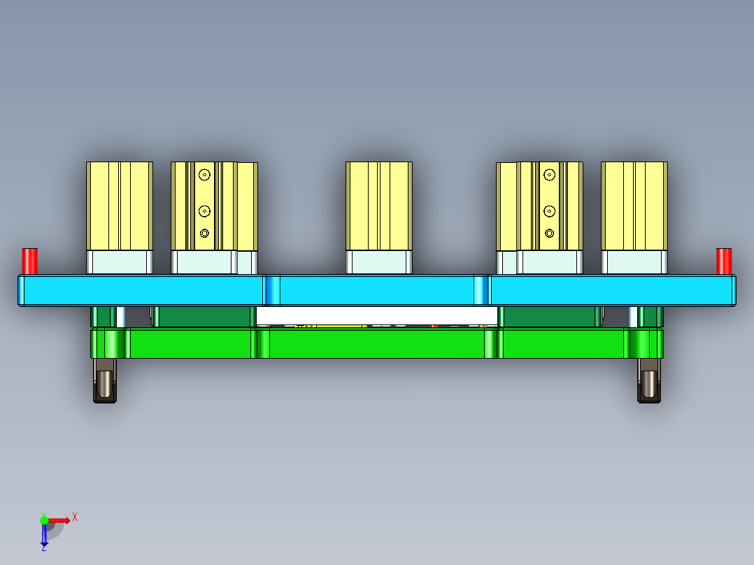 UX7602-C-笔记本CNC工装夹具三维模型CNC6攻牙-210721俯视图
