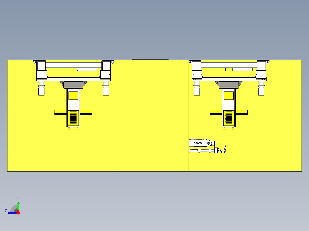 可移动式变位机焊接工作站设计右视图