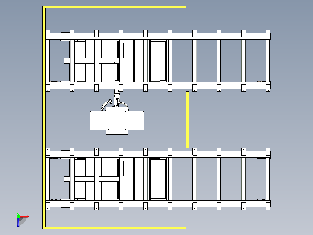 可移动式变位机焊接工作站设计俯视图