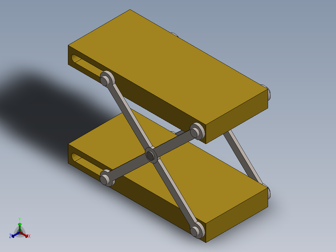 scisor升降台正等轴测图