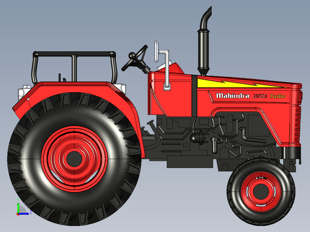 B3004182-马恒达295Di拖拉机左视图