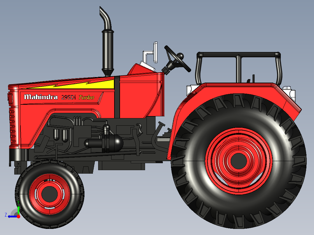 B3004182-马恒达295Di拖拉机右视图