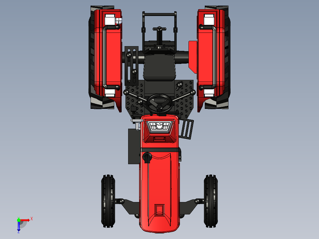 B3004182-马恒达295Di拖拉机俯视图