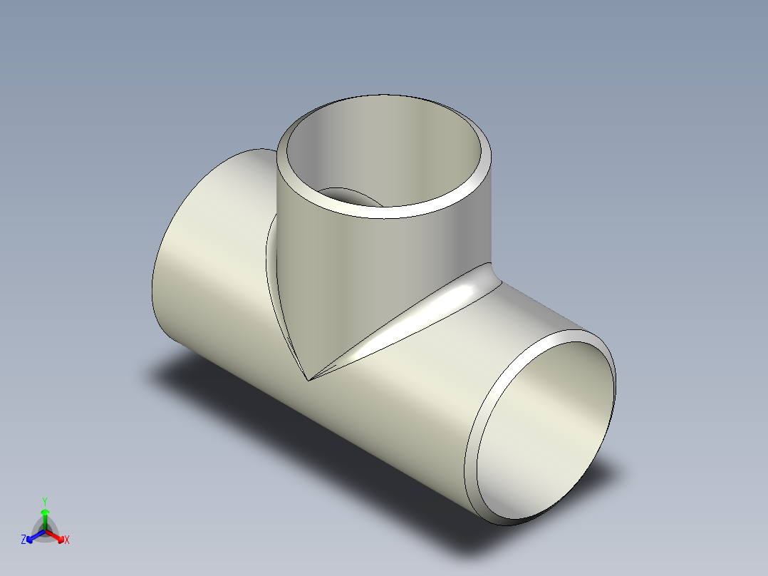 B3004503-DN50 - 三通主视图