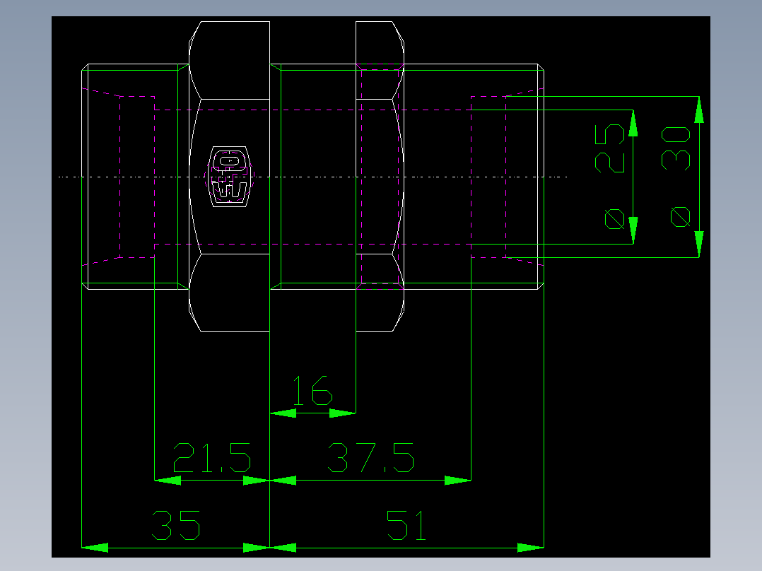 PARKER管接头EO Bulkhead union SV30SOMD71(16)_front