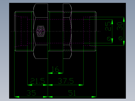 PARKER管接头EO Bulkhead union SV30SOMD71(16)_front