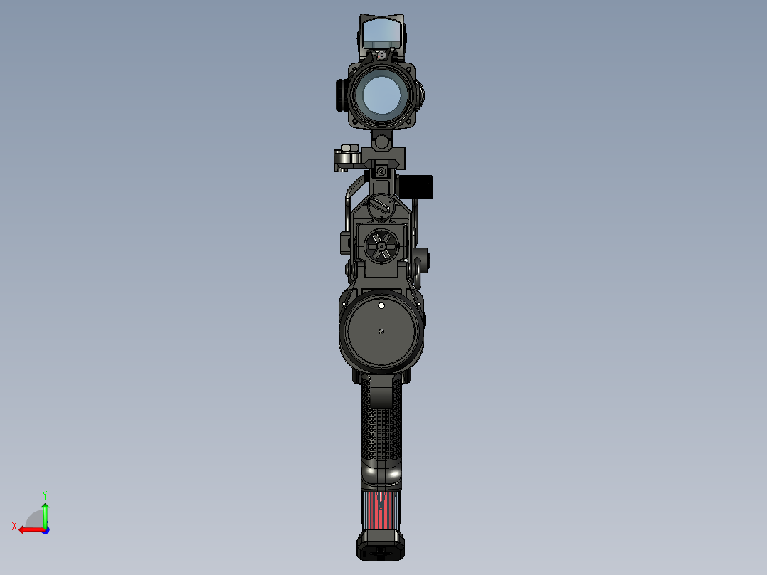 手枪左轮冲锋枪老式狙击步枪设计3D图纸wz-2022-perun-c1-with-grom-1 1 STP后视图