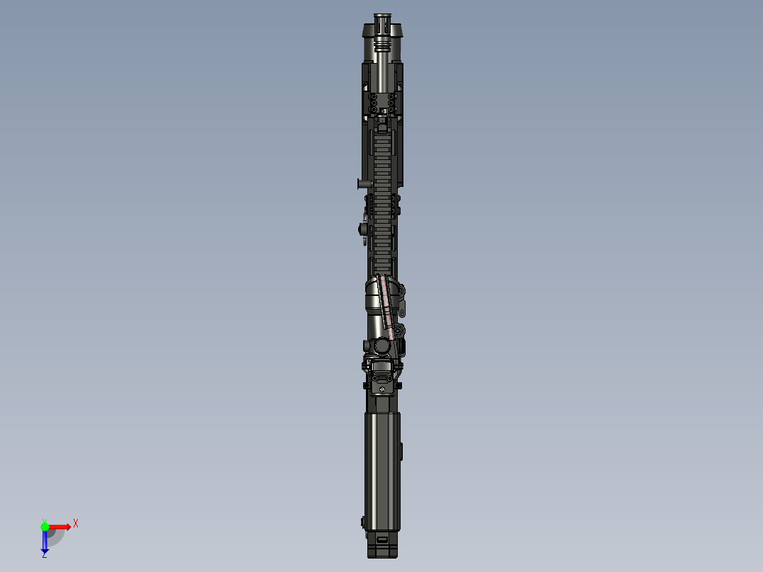 手枪左轮冲锋枪老式狙击步枪设计3D图纸wz-2022-perun-c1-with-grom-1 1 STP俯视图