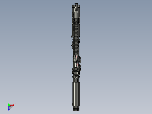 手枪左轮冲锋枪老式狙击步枪设计3D图纸wz-2022-perun-c1-with-grom-1 1 STP俯视缩略图